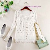 CARDIGAN HEART BRANCO